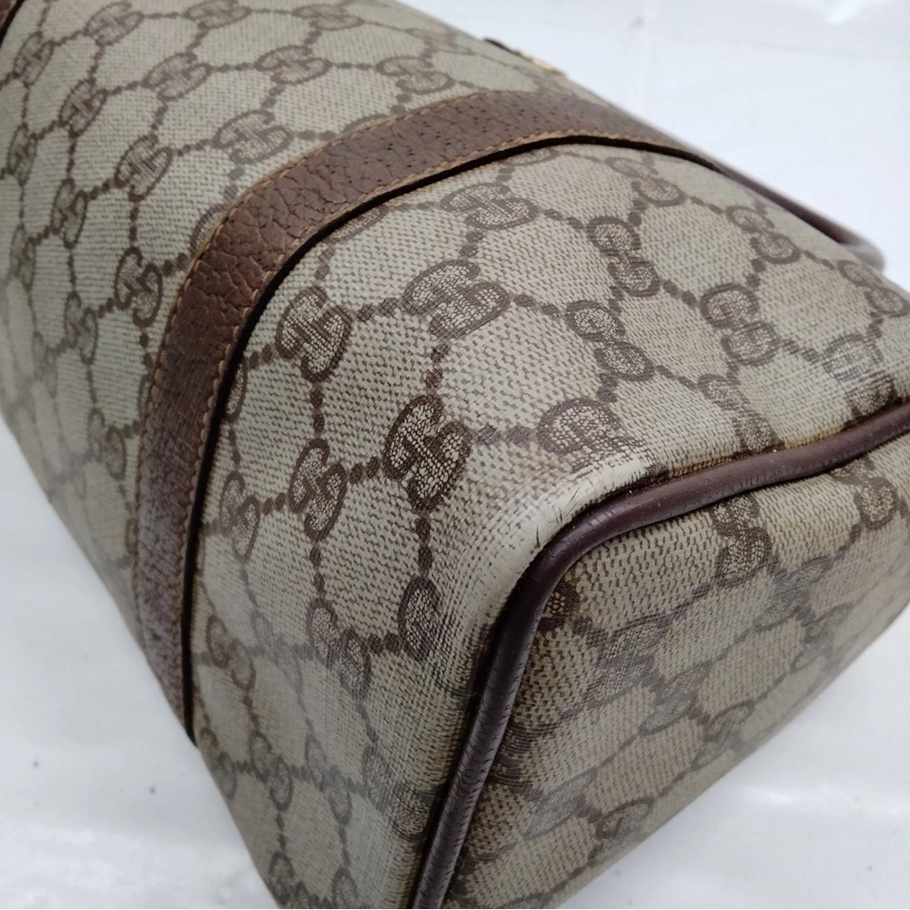 Gucci Brown and Cream Patterned Satchel - Picture 5 of 8